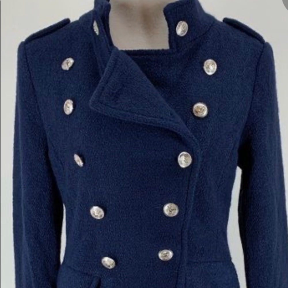 NWT Pink Martini wool blend military jacket